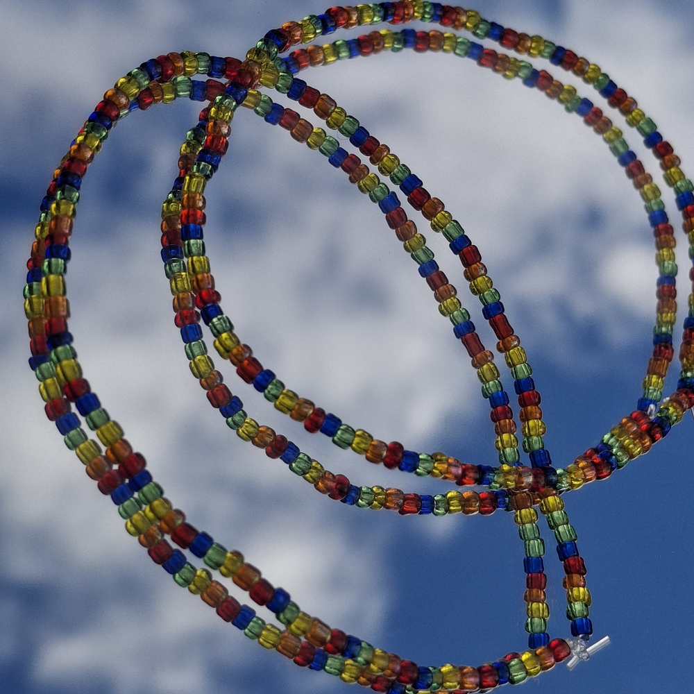 Multicolor Seed Bead Bracelet - Colorful Stretch Bracelet